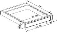 SLW-KD30/36 Vanity Knee Drawer 36"W × 7 1/2"H × 21"D(can be trimmed to 30"W)
