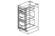 AG-VDB15 Shaker Green Vanity Drawer Base Cabinet 15"W × 34 1/2"H × 21"D