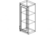 AG-W1536 Shaker Green Wall Cabinet 15"W × 36"H × 12"D