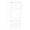 AW-OC3396 Antique White Oven Cabinet 33"W × 96"H × 24"D(Can be modified to fit double oven at job site)