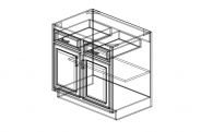 MD-B36 Shaker Black Base Cabinet 36"W × 34 1/2"H × 24"D