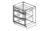 MD-DB30 Shaker Black Drawer Base Cabinet 30"W × 34 1/2"H × 24"D