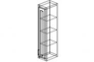 MD-W0942 Shaker Black Wall Cabinet 9"W × 42"H × 12"D