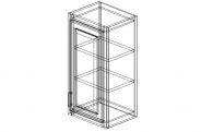 MD-W1530 Shaker Black Wall Cabinet 15"W × 30"H × 12"D