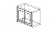 MD-W2418 Shaker Black Wall Cabinet 24"W × 18"H × 12"D