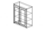 MD-W2730 Shaker Black Wall Cabinet 27"W × 30"H × 12"D