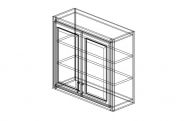 MD-W3330 Shaker Black Wall Cabinet 33"W × 30"H × 12"D