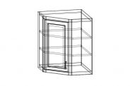MD-WDC2430 Shaker Black Wall Diagonal Corner Cabinet 24"W × 30"H × 12"D