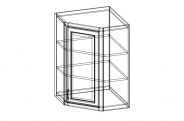 MD-WDC2436 Shaker Black Wall Diagonal Corner Cabinet 24"W × 36"H × 12"D