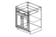 NW-B27 Classic Wheat Base Cabinet 27"W  x 34 1/2"H  x 24"D