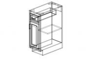 SC-B12 Shaker Brown Base Cabinet 12"W × 34 1/2"H × 24"D