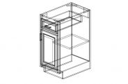 SC-B15 Shaker Brown Base Cabinet 15"W × 34 1/2"H × 24"D