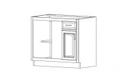 SC-BLB36/39 Shaker Brown Blind Base Corner Cabinet 36"W × 34 1/2"H × 24"D(must pull 3")
