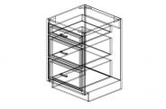 SC-DB24 Shaker Brown Drawer Base Cabinet 24"W × 34 1/2"H × 24"D