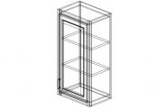 SC-W1836 Shaker Brown Wall Cabinet 18"W × 36"H × 12"D
