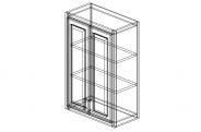 SC-W2436 Shaker Brown Wall Cabinet 24"W × 36"H × 12"D