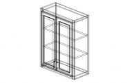 SC-W2736 Shaker Brown Wall Cabinet 27"W × 36"H × 12"D
