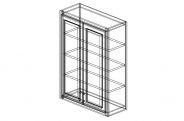SC-W3042 Shaker Brown Wall Cabinet 30"W × 42"H × 12"D