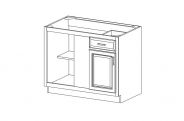SG-BLB42/45 Shaker Gray Blind Base Corner Cabinet 42"W × 34 1/2"H × 24"D(must pull 3")