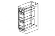 SG-DB12 Shaker Gray Drawer Base Cabinet 12"W × 34 1/2"H × 24"D