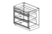 SG-DB36 Shaker Gray Drawer Base Cabinet 36"W × 34 1/2"H × 24"D