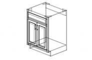 SLW-VSB24 Slim Shaker White Vanity Sink Base Cabinet 24"W × 34 1/2"H × 21"D