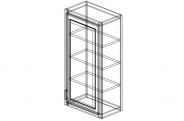 SMD-W2142 Slim Shaker Black Wall Cabinet 21"W × 42"H × 12"D