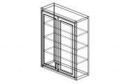 SMD-W3342 Slim Shaker Black Wall Cabinet 33"W × 42"H × 12"D