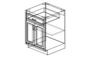 SW-B24 Shaker White Base Cabinet 24"W × 34 1/2"H × 24"D
