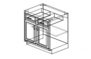 SW-B33 Shaker White Base Cabinet 33"W × 34 1/2"H × 24"D