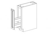 SW-BSP06 Shaker White Drawer Base Spice Cabinet 6"W × 34 1/2"H × 24"D