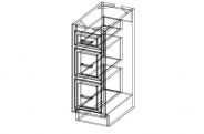 SW-VDB12 Shaker White Vanity Drawer Base Cabinet 12"W × 34 1/2"H × 21"D