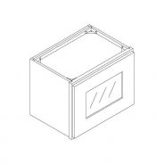 SW-GDW1512 Shaker White Wall Glass Cabinet 15"W × 12"H × 12"D(white interior color)