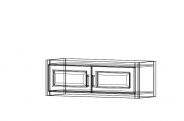 SW-GDW3612 Shaker White Wall Glass Cabinet 36"W × 12"H × 12"D(white interior color)