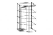 SW-WDC2442 Shaker White Wall Diagonal Corner Cabinet 24"W × 42"H × 12"D