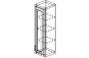 WO-W1242 Shaker Natural Wall Cabinet 12"W × 42"H × 12"D